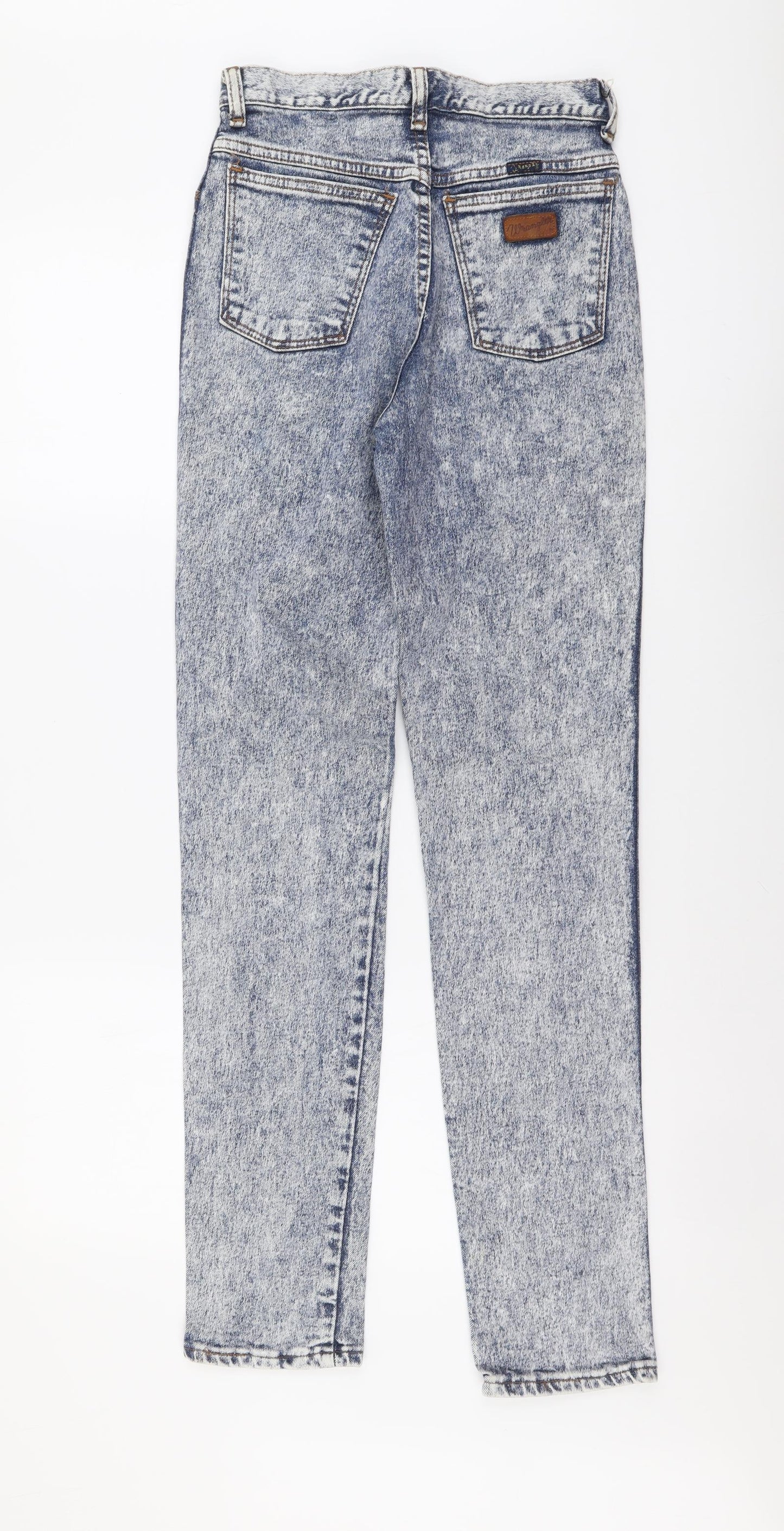 Wrangler Womens Blue Cotton Skinny Jeans Size 12 L32 in Regular Button
