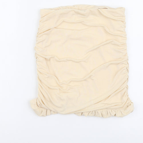 SheIn Womens Beige Polyester Straight & Pencil Skirt Size S