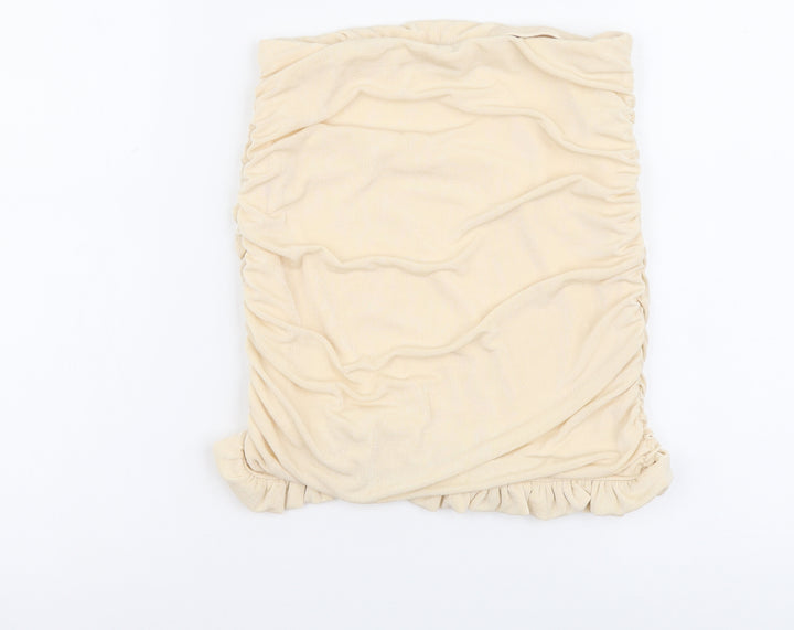 SheIn Womens Beige Polyester Straight & Pencil Skirt Size S