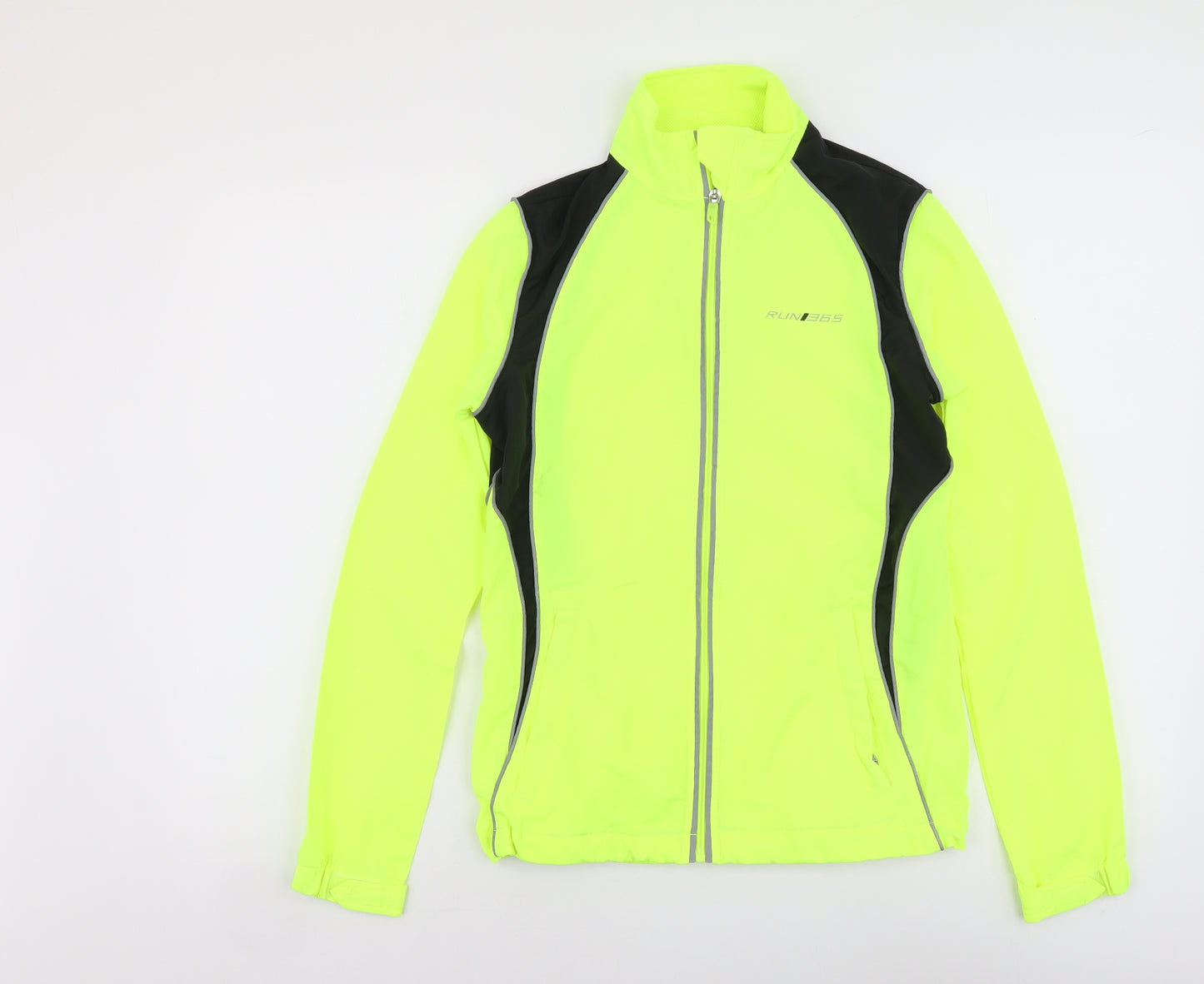 Run 365 Womens Green Jacket Size 8 Zip - Hi-Viz