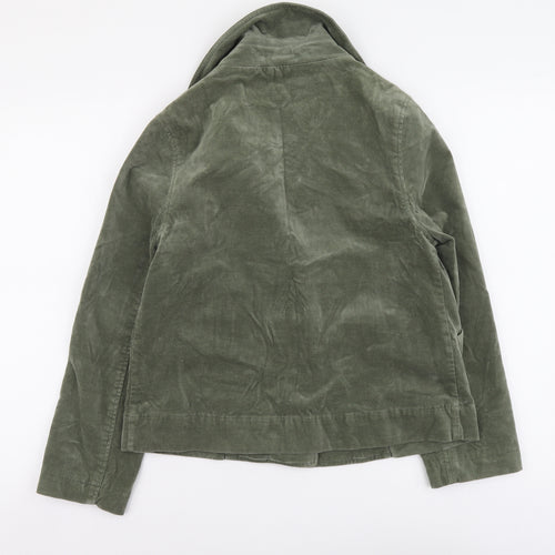 White Stuff Womens Green Jacket Blazer Size 8 Button