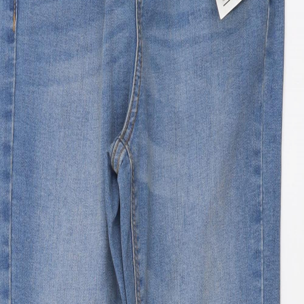 Denim & Co. Womens Blue Cotton Skinny Jeans Size 12 L26 in Regular Button