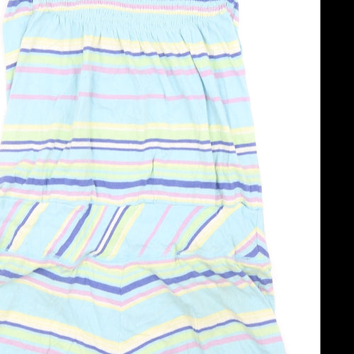 Just Jeans Girls Blue Striped Cotton Playsuit One-Piece Size S Pullover