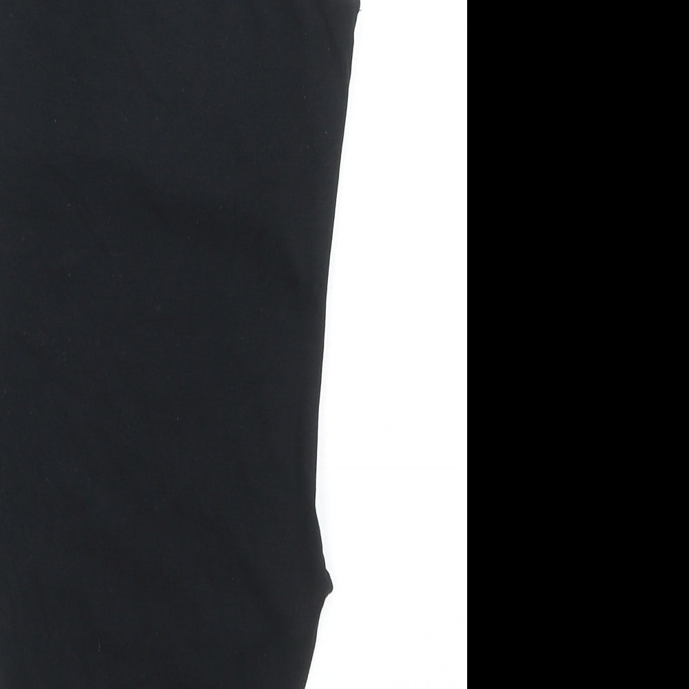 Zara Womens Black Cotton Bodysuit One-Piece Size S Snap