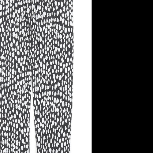 TU Girls Black Geometric Cotton Jogger Trousers Size 11 Years Regular Pullover