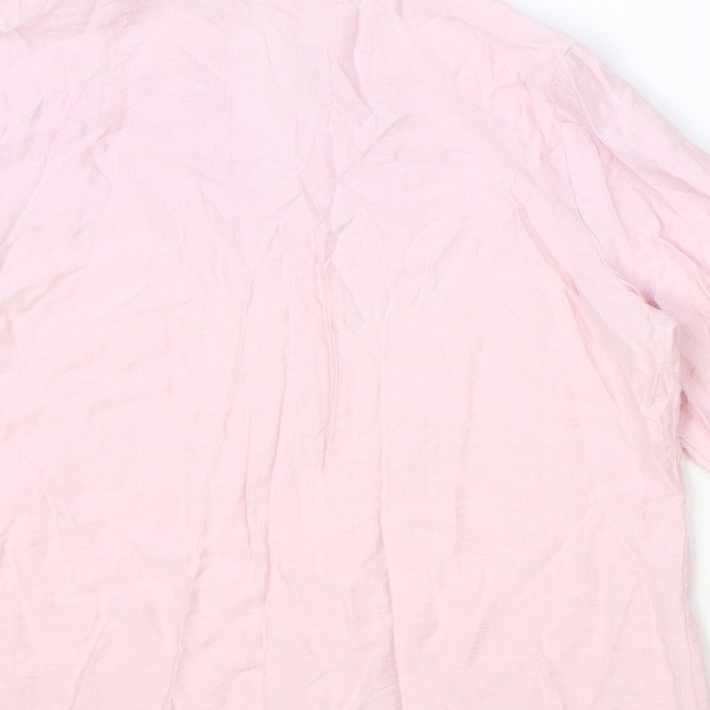 TU Woman Womens Pink Viscose Basic Blouse Size 12 Collared