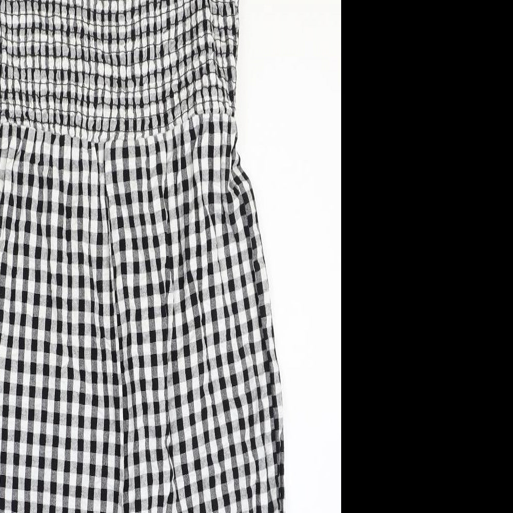 Primark Girls Black Check Polyester Jumpsuit One-Piece Size 10-11 Years Pullover