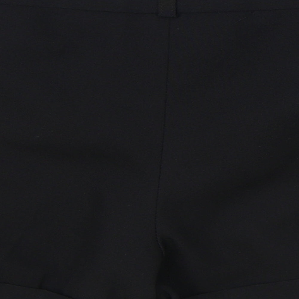 E-vie Womens Black Polyester Chino Shorts Size 10 Regular Zip