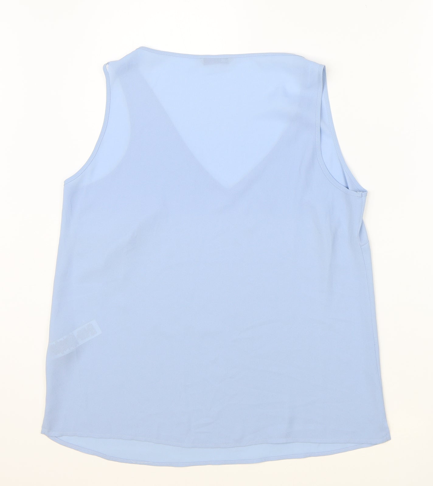 Marks and Spencer Womens Blue Polyester Basic Tank Size 12 V-Neck