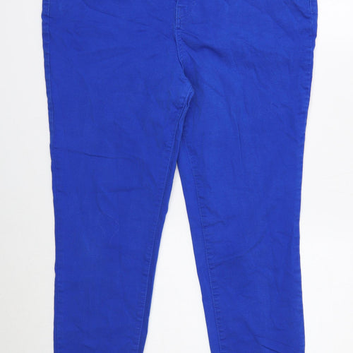 TU Womens Blue Cotton Skinny Jeans Size 2XS Regular Button