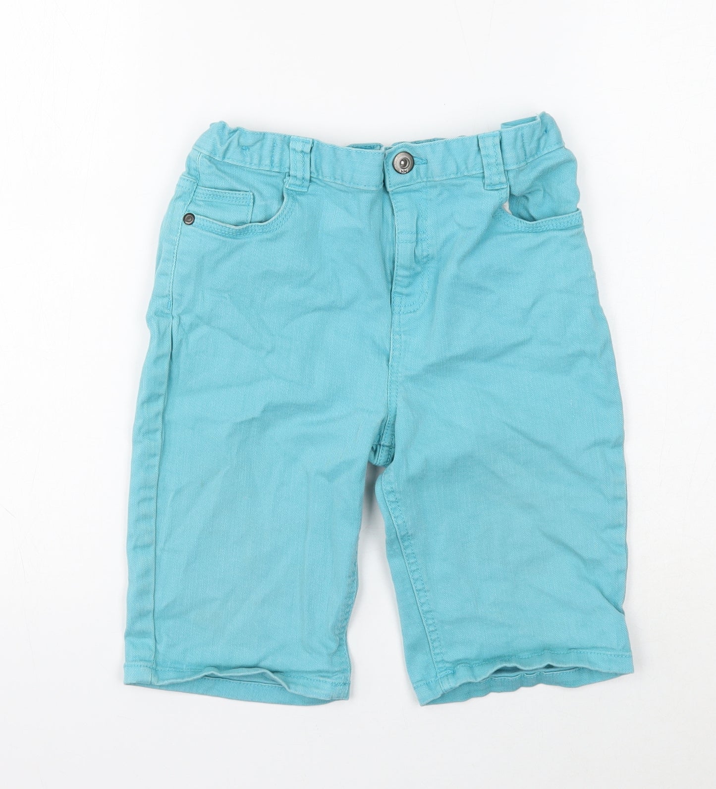 Nutmeg Boys Blue Cotton Bermuda Shorts Size 10-11 Years Regular Zip