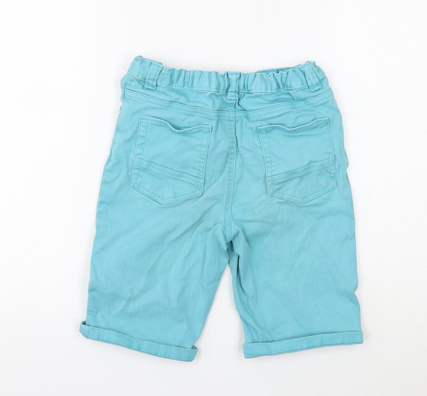 Nutmeg Boys Blue Cotton Bermuda Shorts Size 10-11 Years Regular Zip