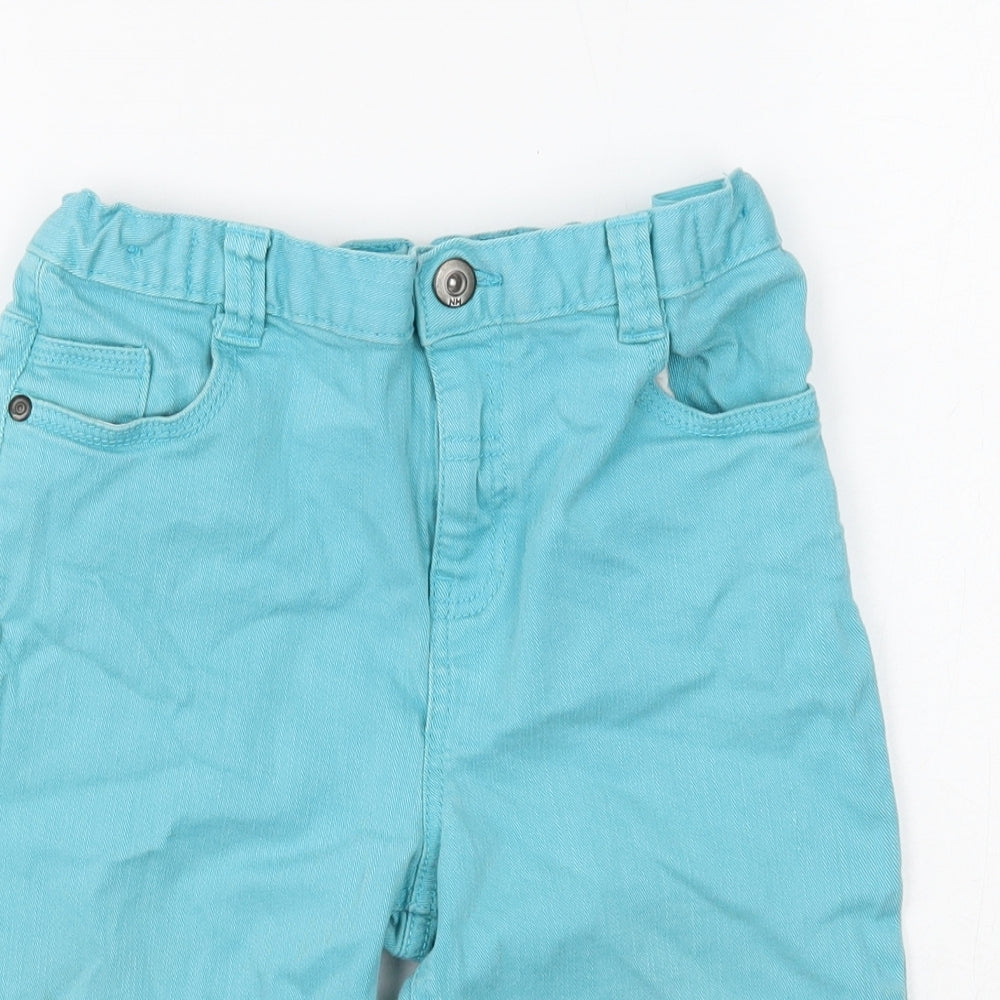 Nutmeg Boys Blue Cotton Bermuda Shorts Size 10-11 Years Regular Zip