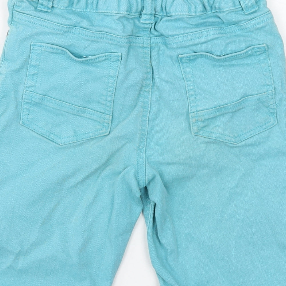 Nutmeg Boys Blue Cotton Bermuda Shorts Size 10-11 Years Regular Zip