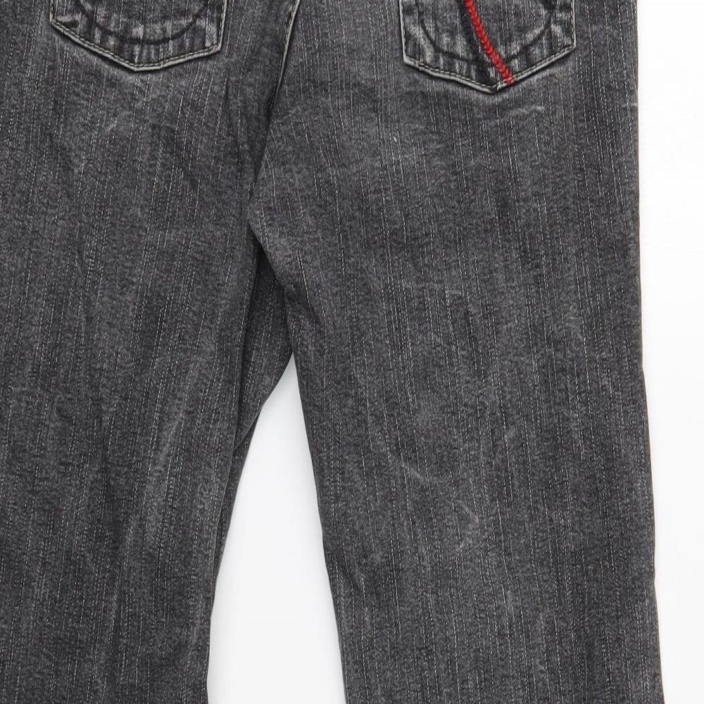 Per Una Womens Black Cotton Bootcut Jeans Size 8 Regular Button