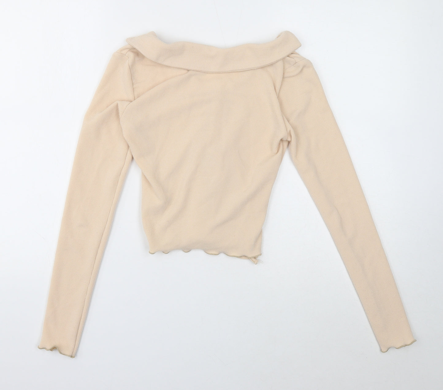 ASOS Womens Beige Collared Polyester Pullover Jumper Size M