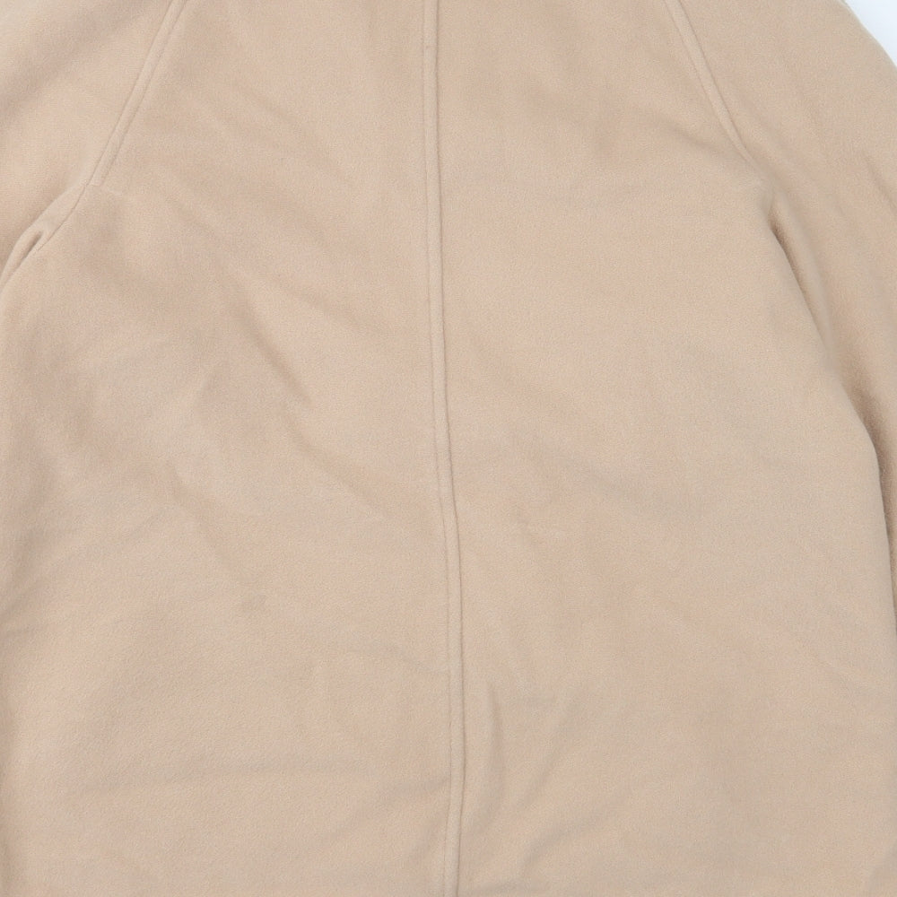 Preworn Womens Beige Trench Coat Coat Size 12 Button