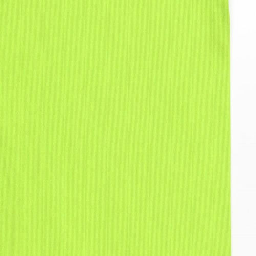Primark Womens Green Nylon Bodycon Size 6 Scoop Neck Pullover