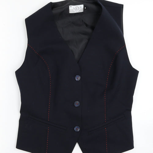 Lola Mens Blue Polyester Jacket Suit Waistcoat Size 36