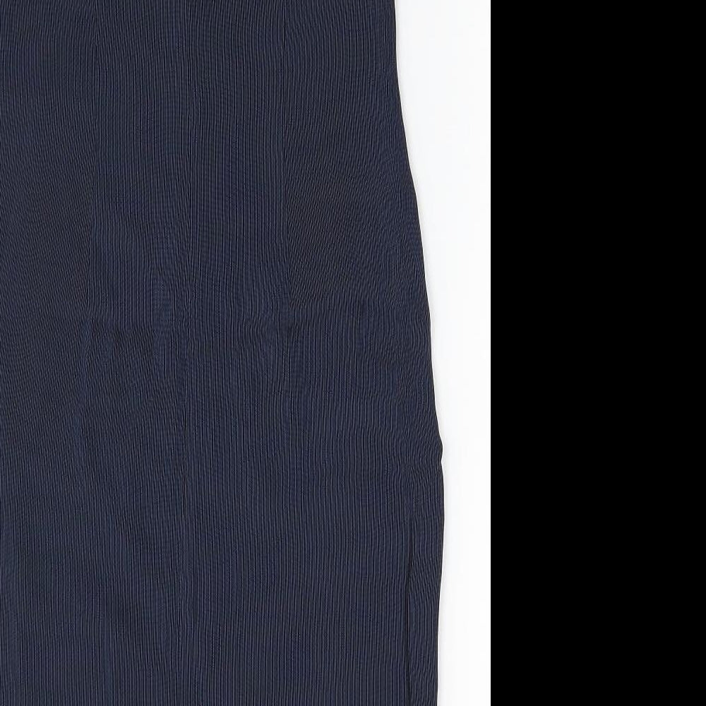 Kaliko Womens Blue Animal Print Polyester Pencil Dress Size 14 Scoop Neck Zip