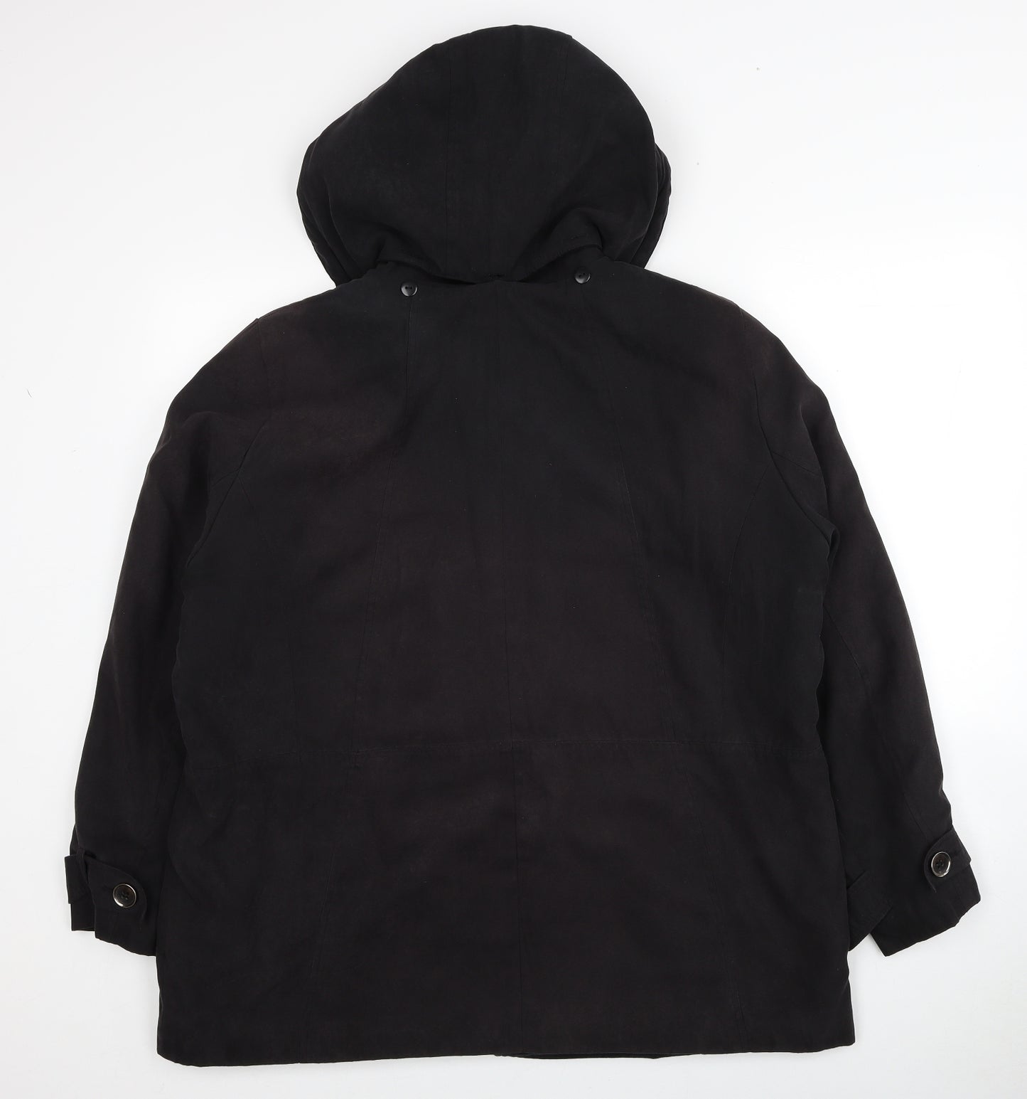 Bonmarché Womens Black Parka Jacket Size M Zip