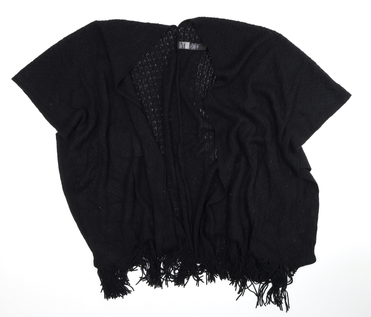 Marks and Spencer Womens Black V-Neck Acrylic Wrap Jumper One Size