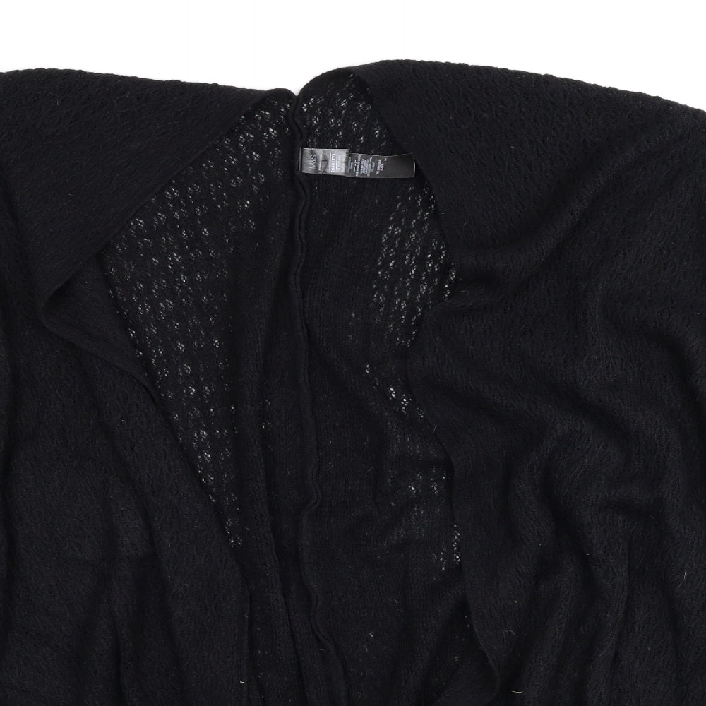 Marks and Spencer Womens Black V-Neck Acrylic Wrap Jumper One Size