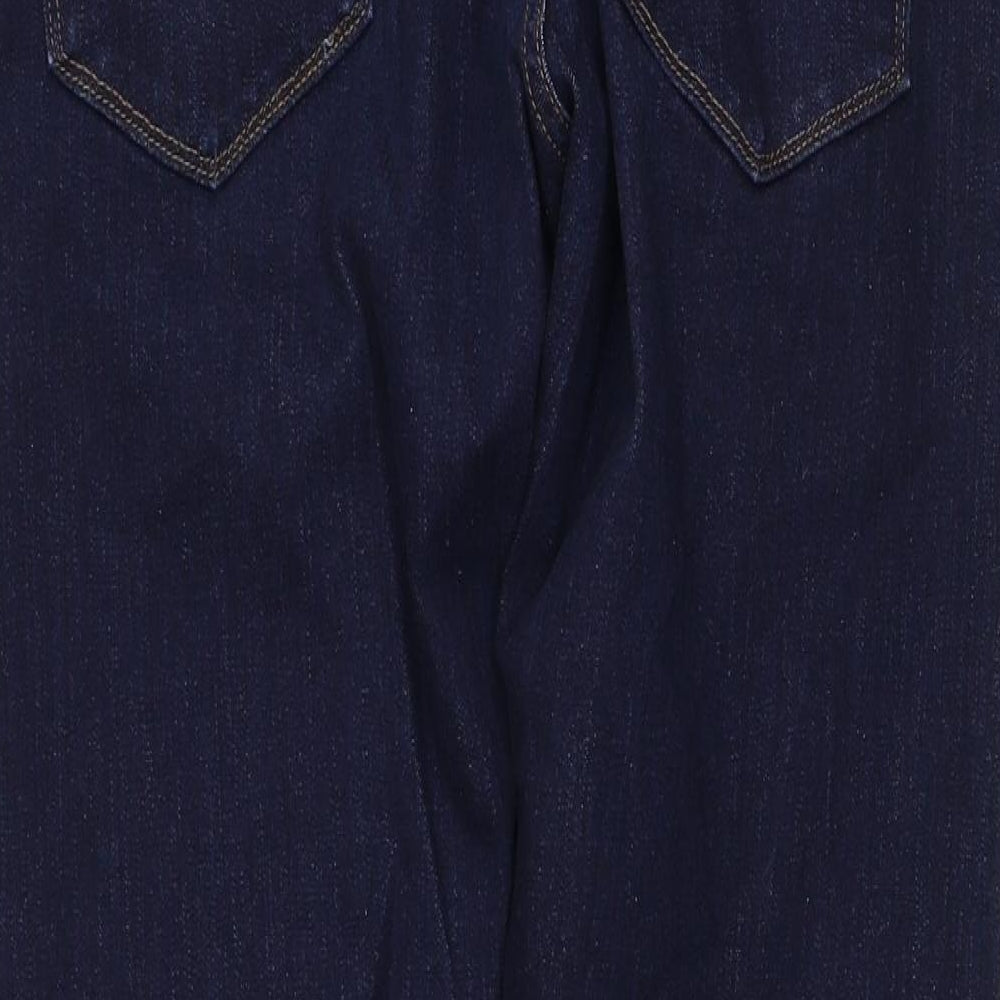 Marks and Spencer Mens Blue Cotton Straight Jeans Size 36 in L29 in Regular Zip