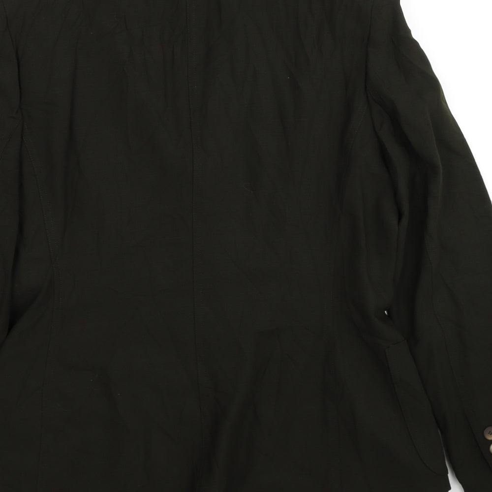 Anne Klein Womens Green Jacket Blazer Size 10 Button