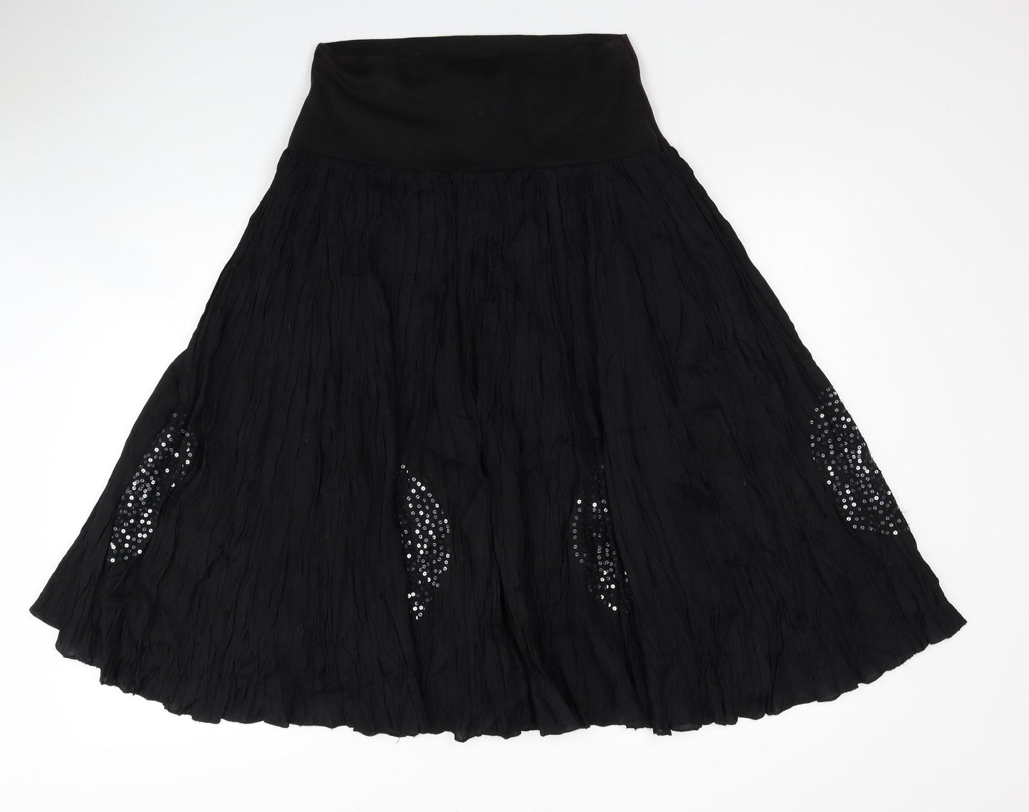 Blooming Marvellous Womens Black Viscose Flare Skirt Size 8