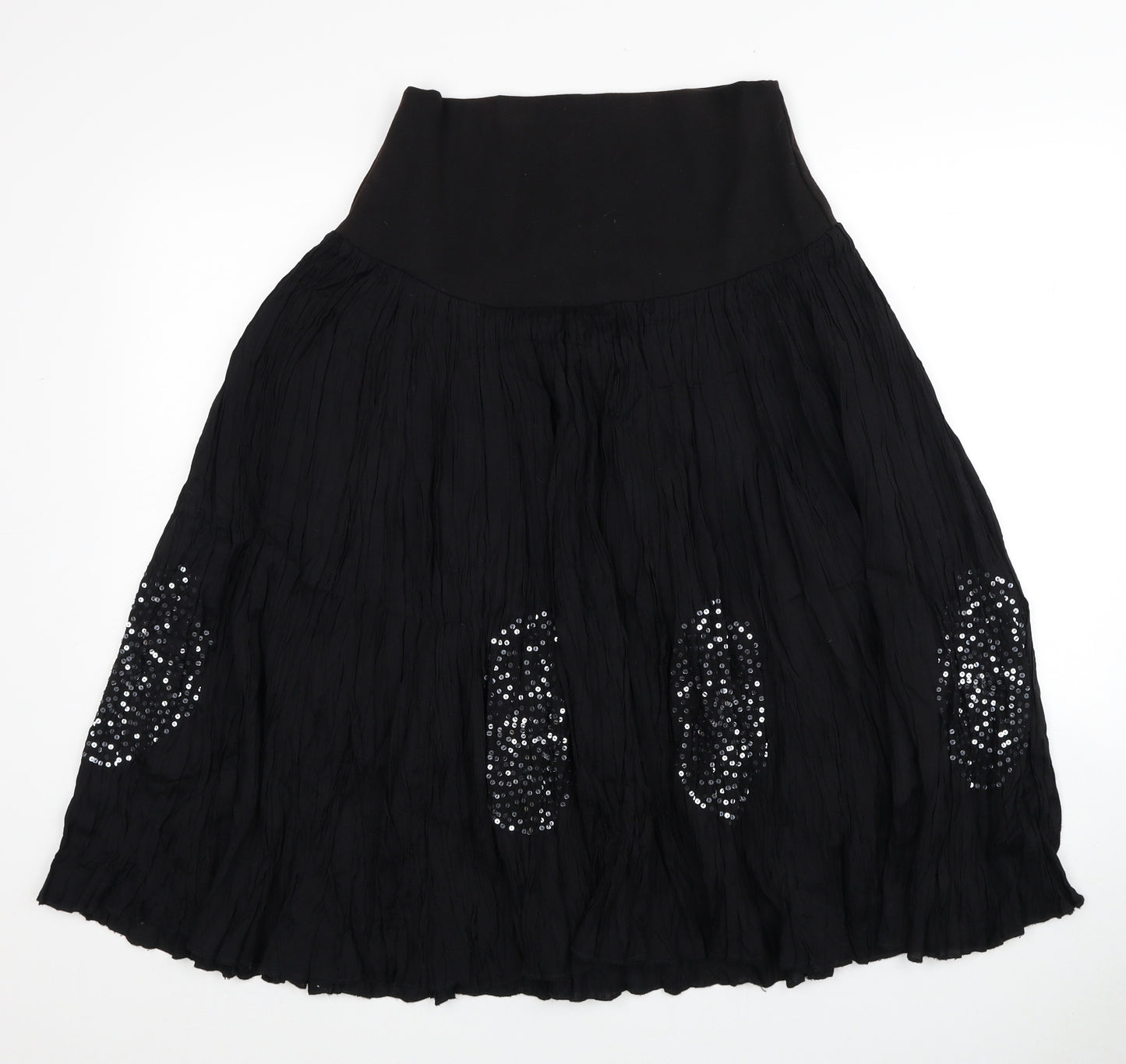 Blooming Marvellous Womens Black Viscose Flare Skirt Size 8