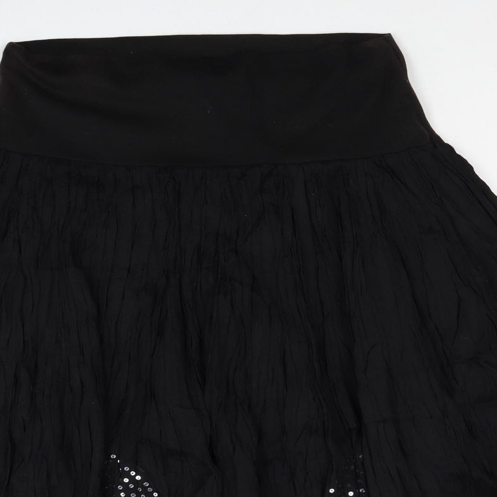 Blooming Marvellous Womens Black Viscose Flare Skirt Size 8
