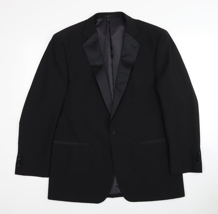 1860 Limited Edition Mens Black Wool Jacket Blazer Size 40