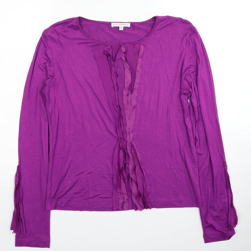 Quin & Donnelly Womens Purple Viscose Basic Blouse Size M Round Neck