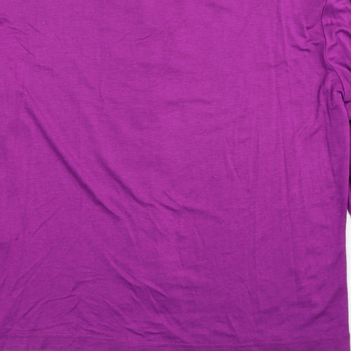 Quin & Donnelly Womens Purple Viscose Basic Blouse Size M Round Neck