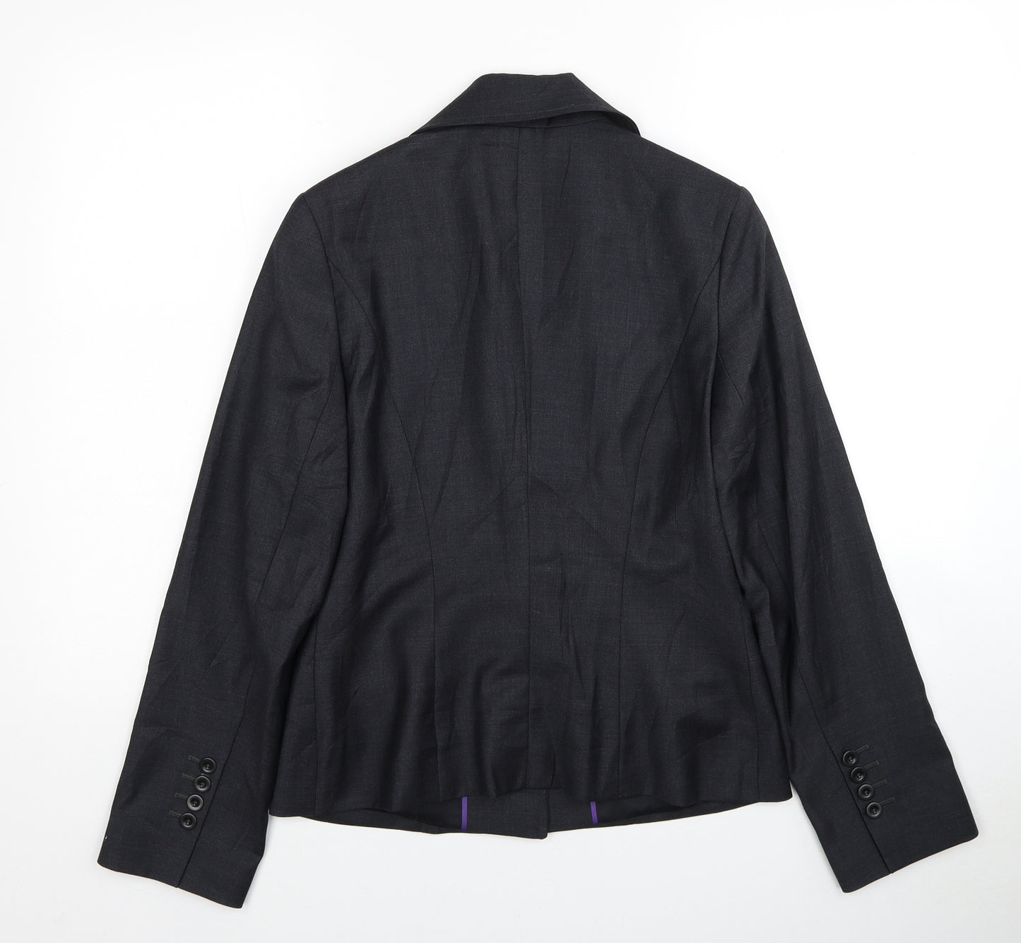 TM Lewin Womens Grey Wool Jacket Suit Jacket Size 10