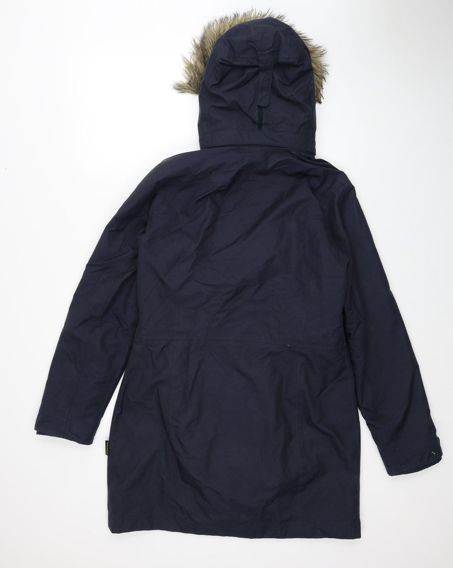 Jack Wolfskin Womens Blue Parka Coat Size 12 Zip