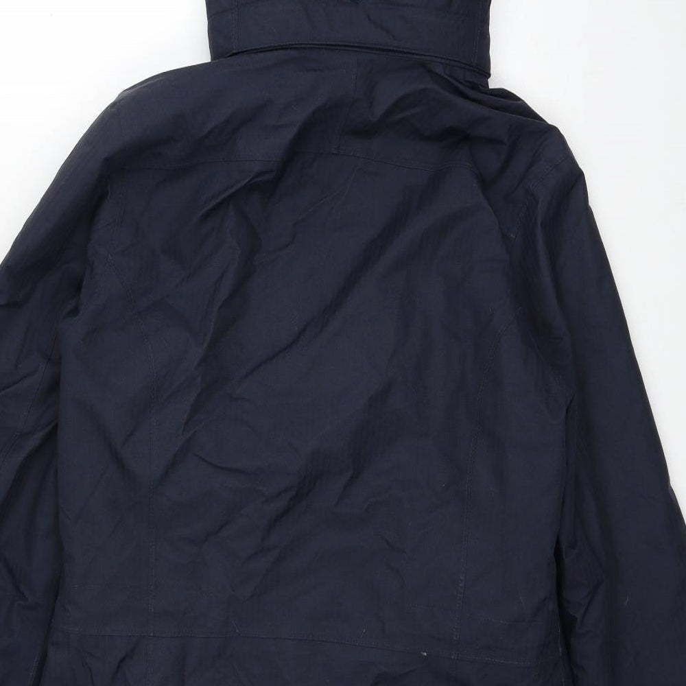 Jack Wolfskin Womens Blue Parka Coat Size 12 Zip