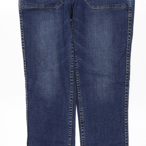 1.2.3 Womens Blue Cotton Skinny Jeans Size 10 Regular Zip