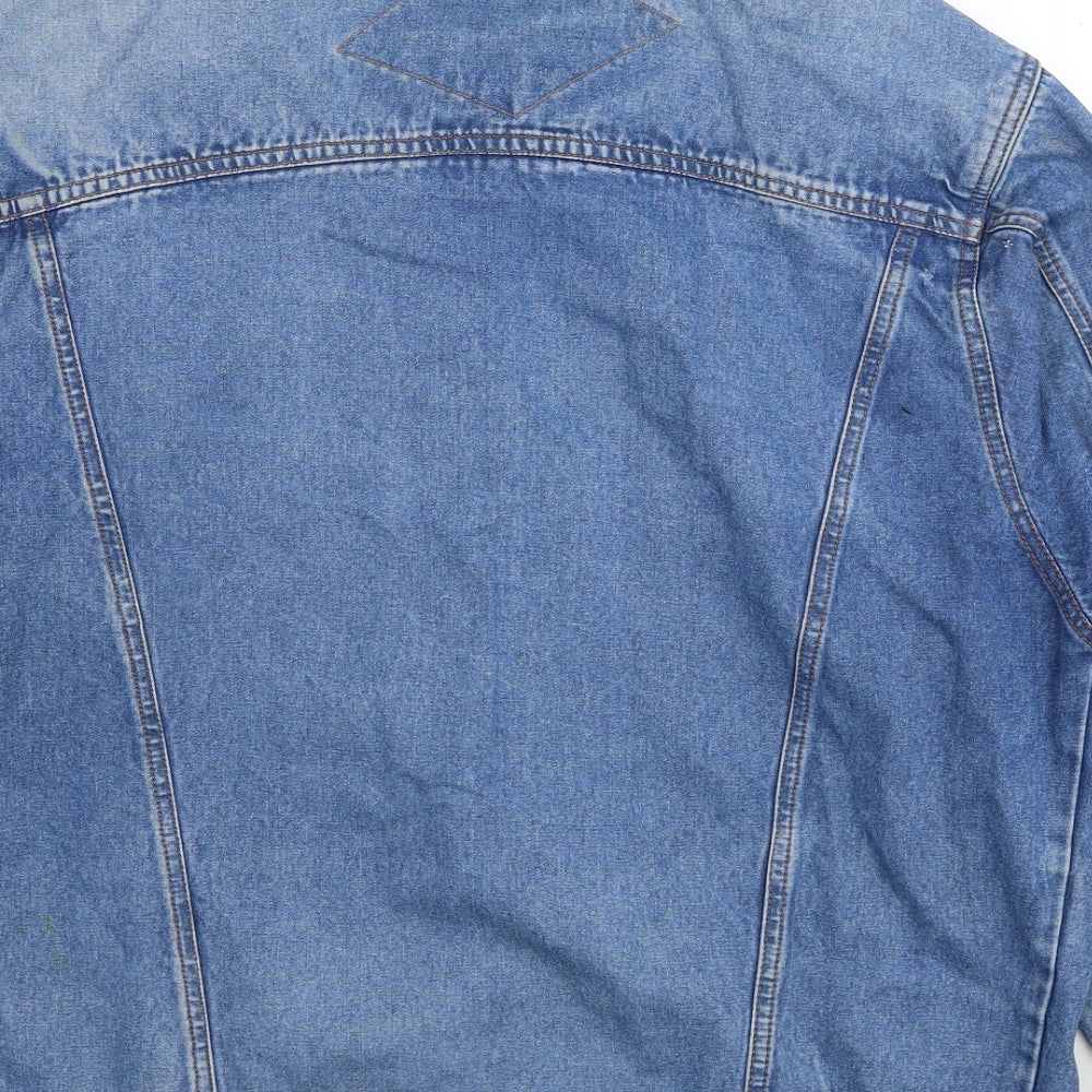 Ouiset Womens Blue Jacket Size 12 Button - Denim Jacket