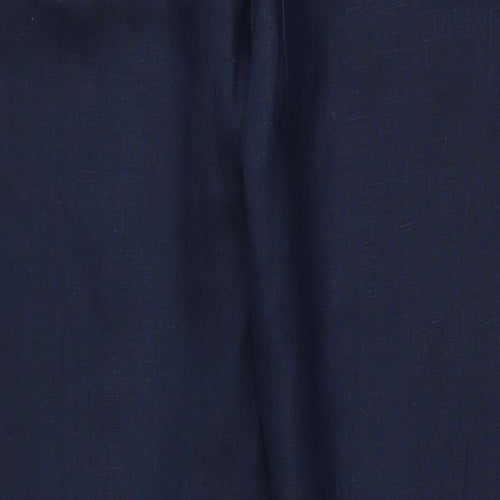 BC Clothing Womens Blue Cotton Trousers Size 8 Regular Zip