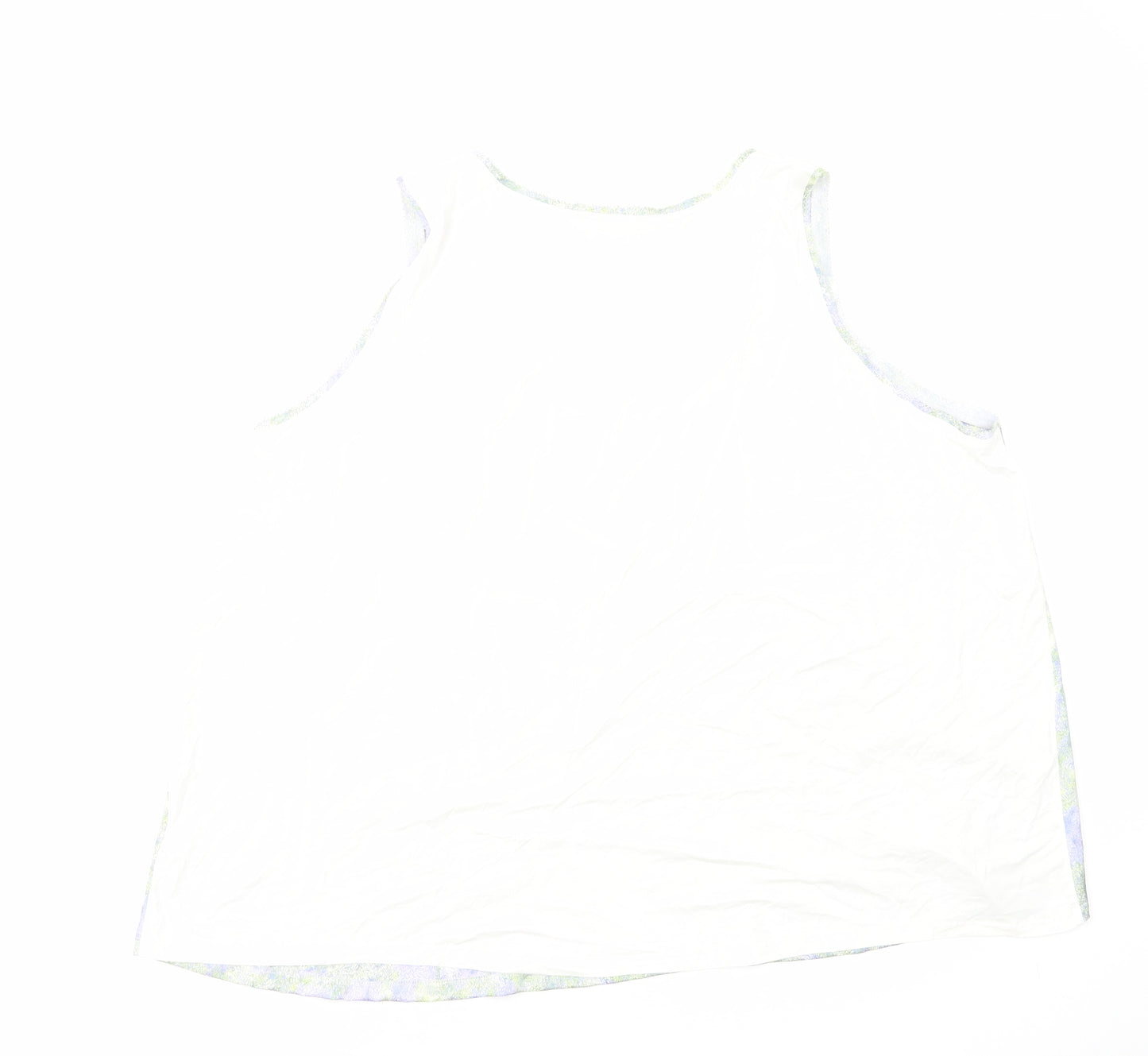 Marks and Spencer Womens Multicoloured Geometric Polyester Basic Tank Size 24 Scoop Neck