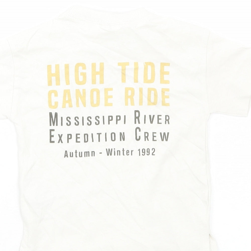 Zara Boys Beige Cotton Basic T-Shirt Size 9-12 Months Round Neck Pullover