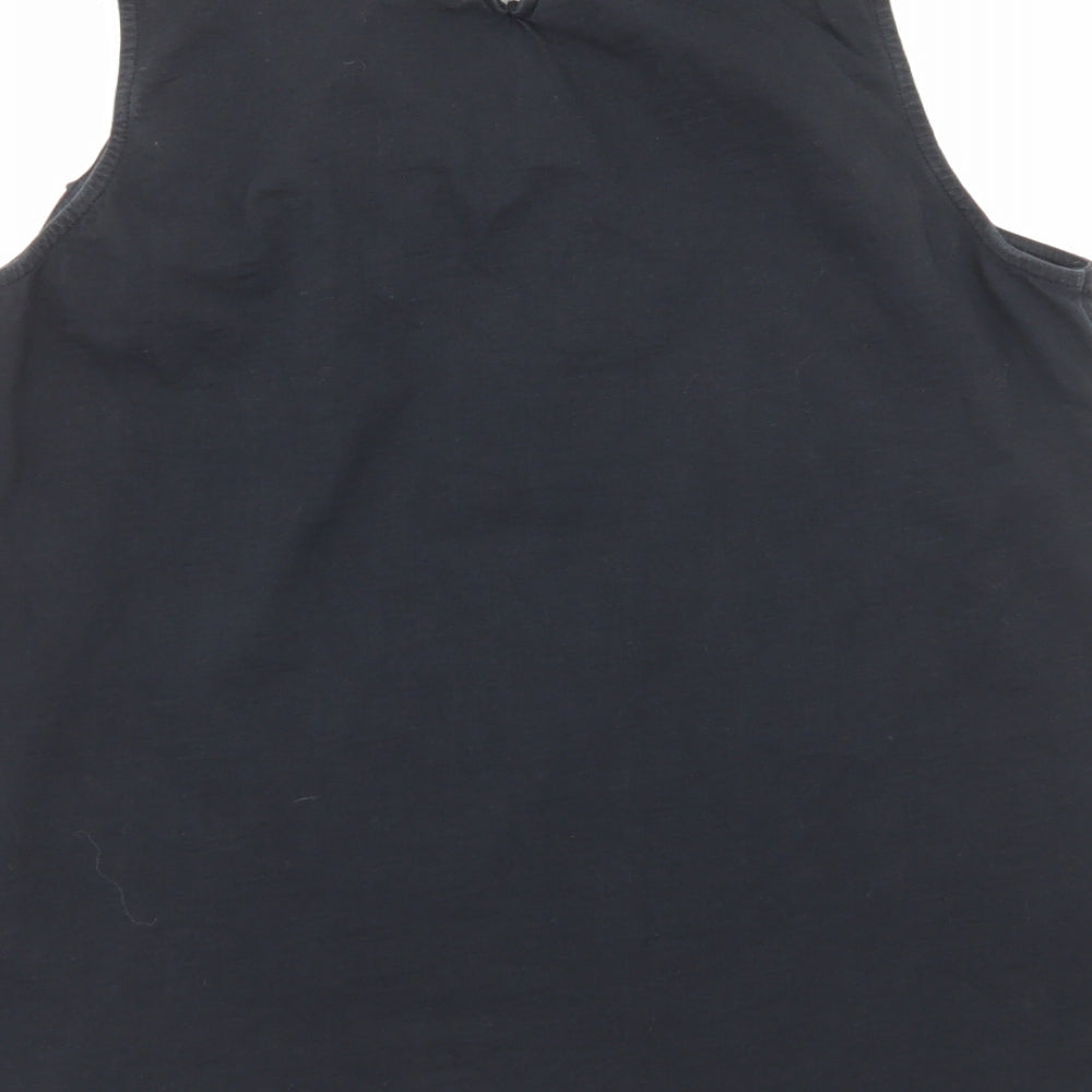 George Womens Black Viscose Basic Tank Size 16 Scoop Neck - Lace Detail