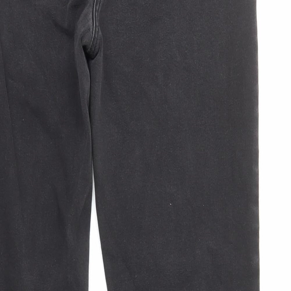 Per Una Womens Black Cotton Straight Jeans Size 16 Regular Zip