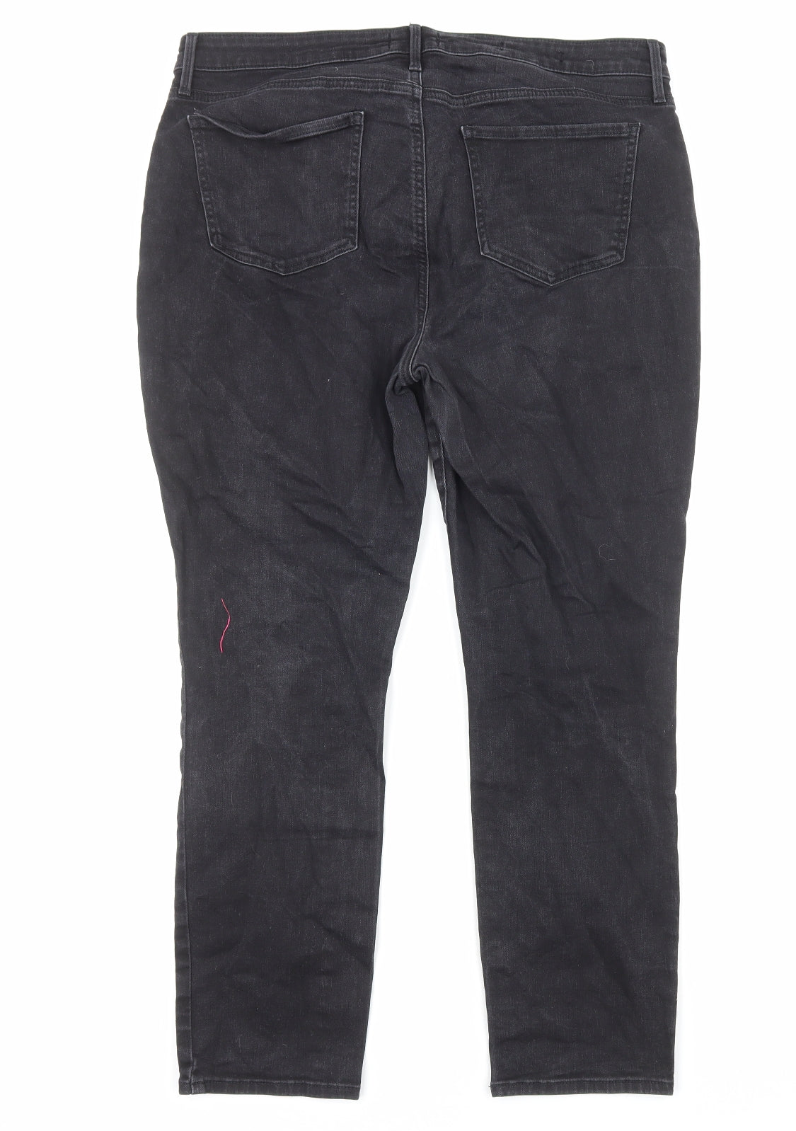 NYDJ Womens Black Cotton Straight Jeans Size 12 Regular Zip