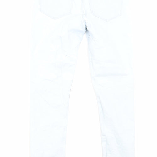 H&M Womens Blue Cotton Skinny Jeans Size 8 Regular Zip