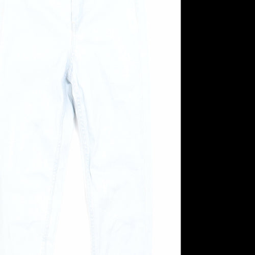 H&M Womens Blue Cotton Skinny Jeans Size 8 Regular Zip