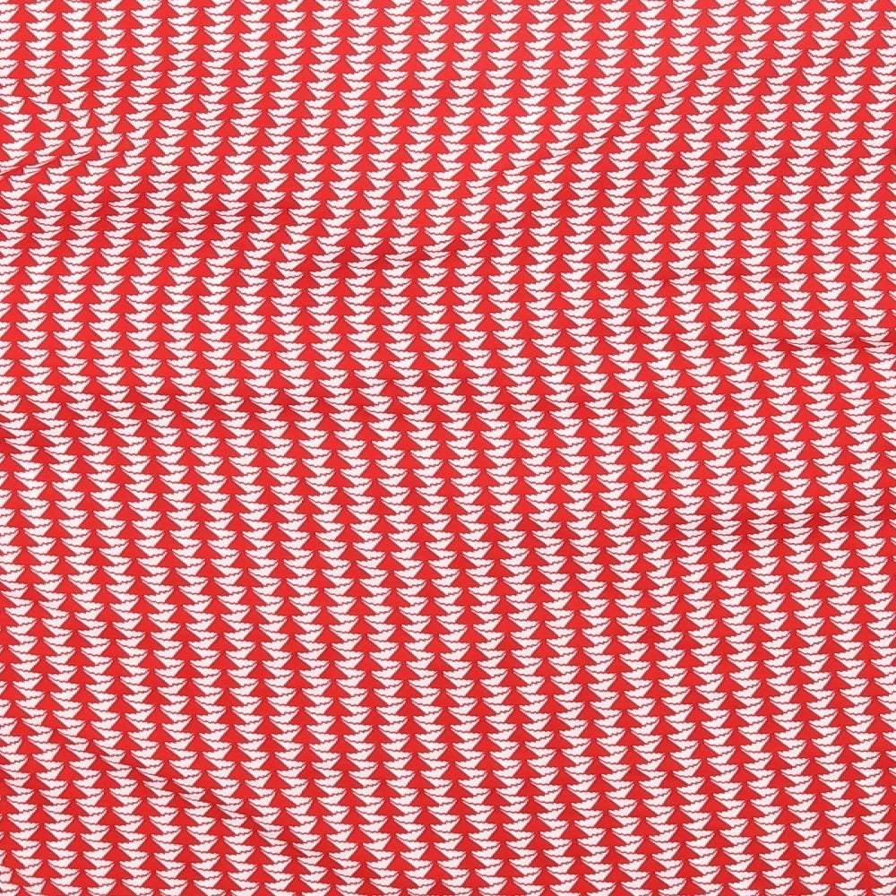 Louche Womens Red Geometric Polyester Basic Blouse Size 16 V-Neck
