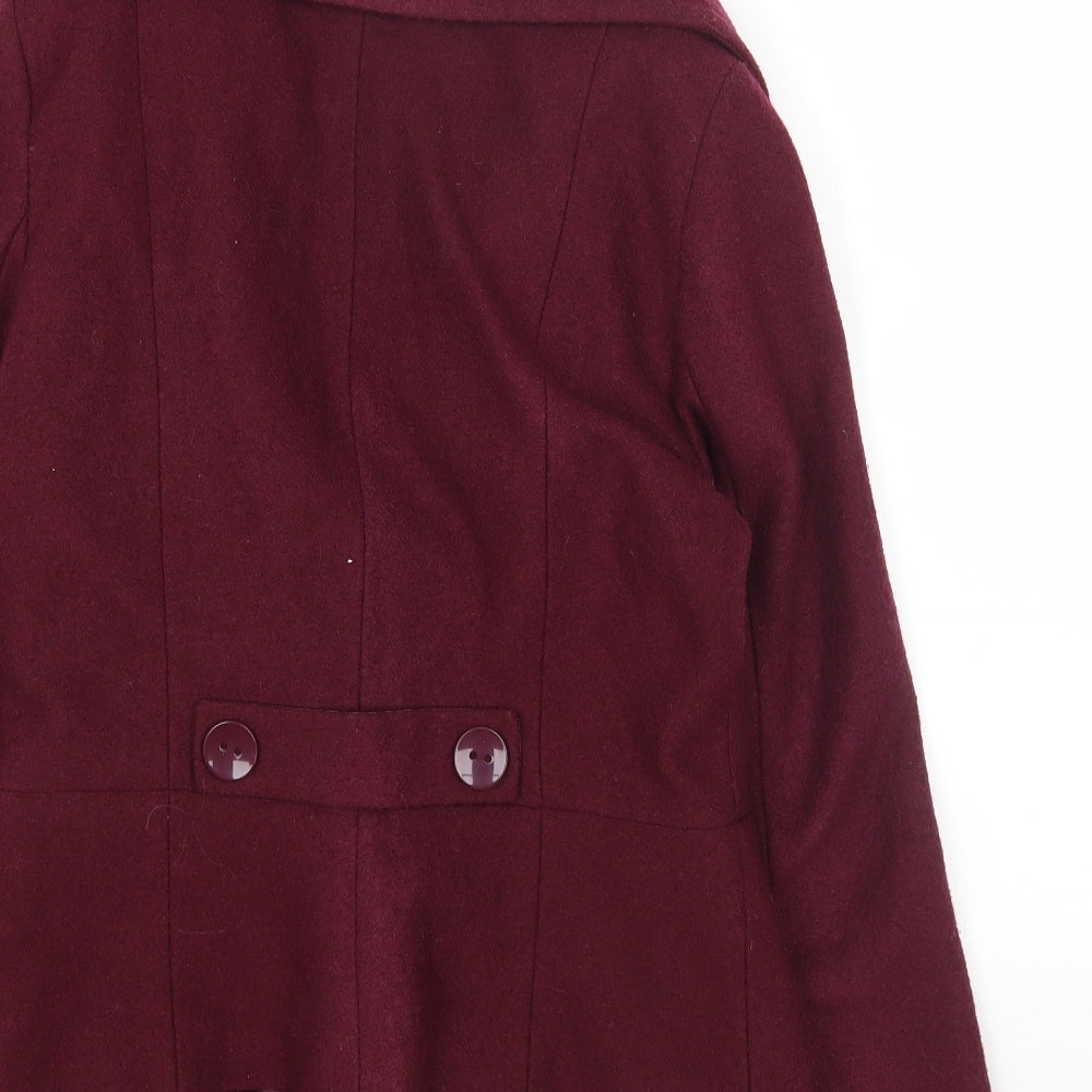 Topshop Womens Purple Jacket Size 14 Button